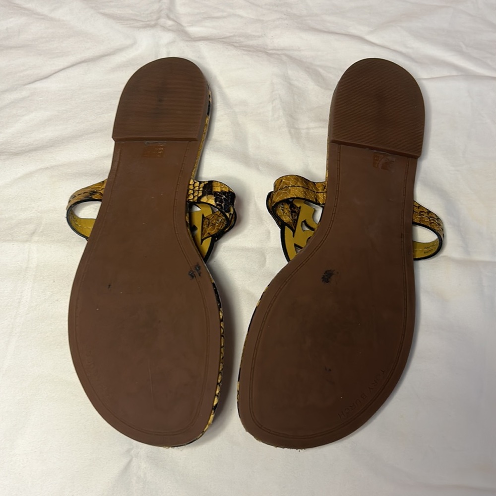 Snake Print Tory Burch Sandals - Picture 2 of 4